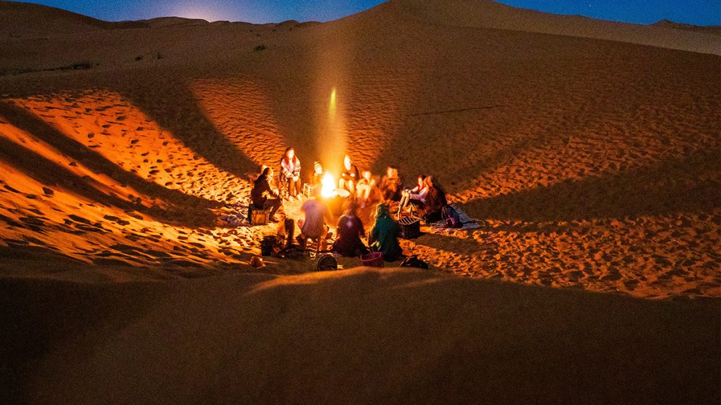 sahara desert at night