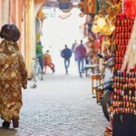 Moroccan Woman Walking in the Souk